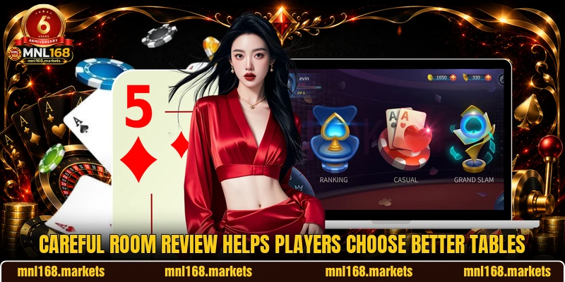 Careful room review helps players choose better tables