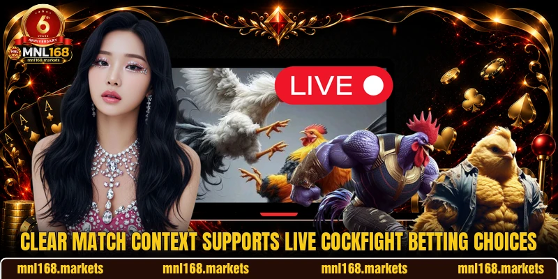 Clear match context supports Live Cockfight Betting choices