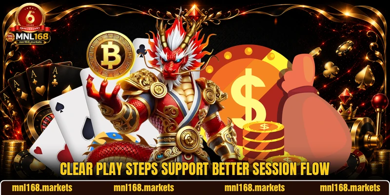 Clear play steps support better session flow Clear play steps support better session flow