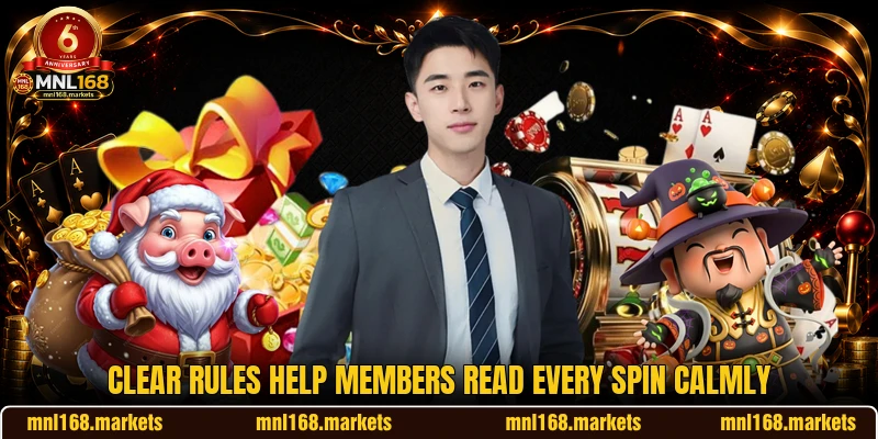 Clear rules help members read every spin calmly