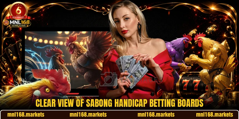 Clear view of Sabong Handicap betting boards Clear view of Sabong Handicap betting boards