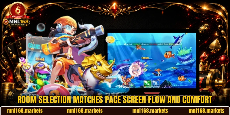 Room selection matches pace screen flow and comfort Room selection matches pace screen flow and comfort
