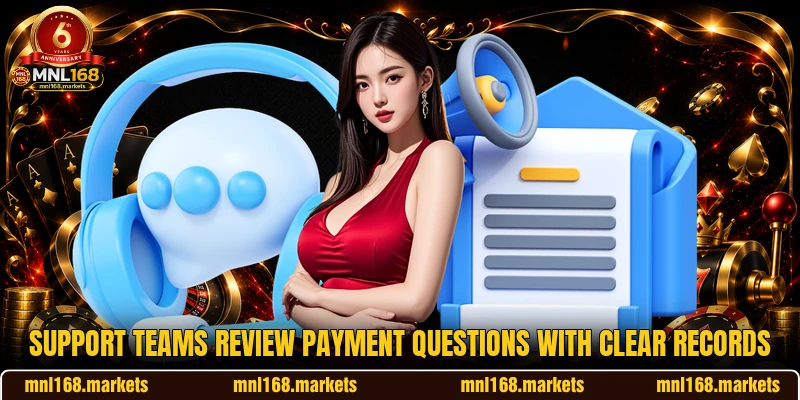 Support teams review payment questions with clear records